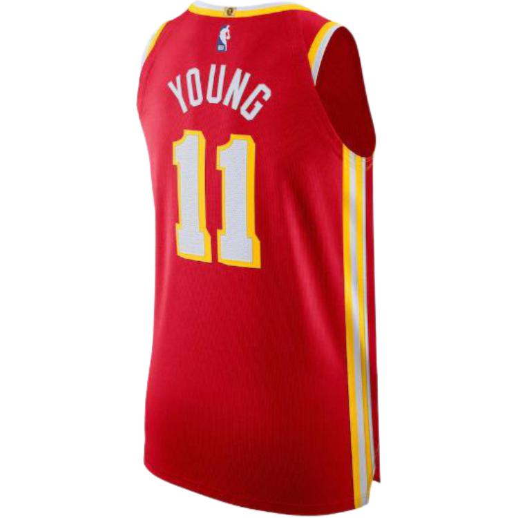 Nike Bedrucktes Logo Rundhals Seitenschlitz Basketballweste Saison 2022-2023 Trae Young Atlanta Hawks Herren Tops Rot CN6326-657