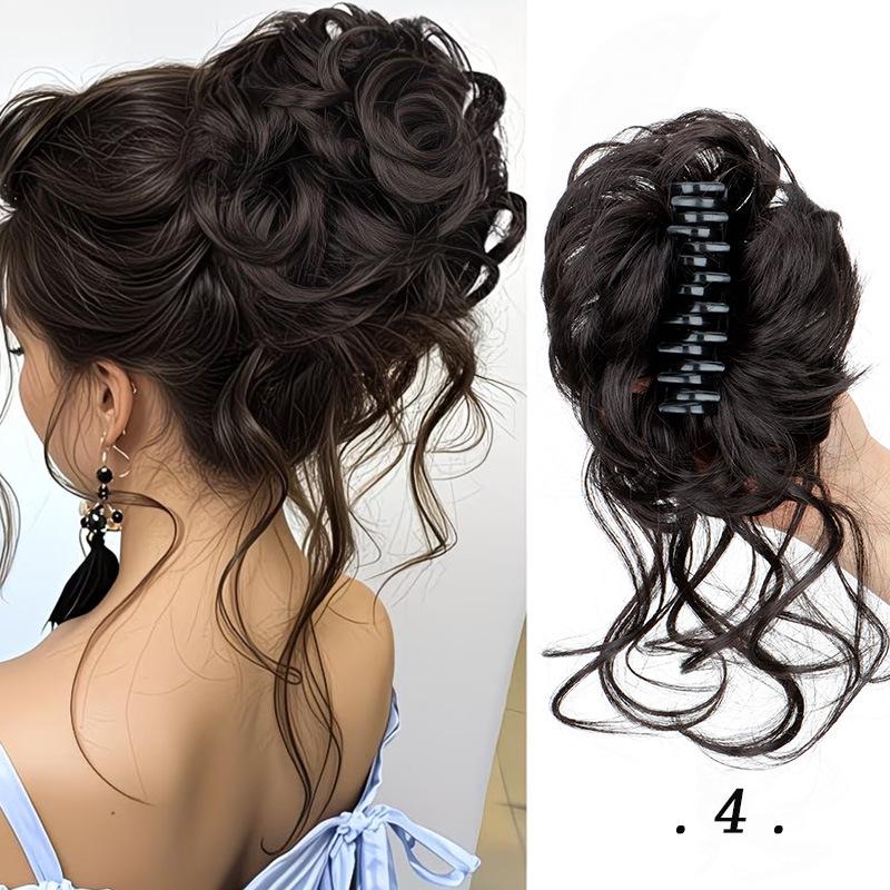 Multi-Color Long Tassel Hair Tie Clip with Fluffy Silk Flower Bud - Celebrity Style