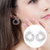 Women Alloy Earrings Laurel Leaf Hoop for Women, Silver Plated Earrings, Statement For Elegant Circular Fashion Jewelry Party Daily Wear Dazzling