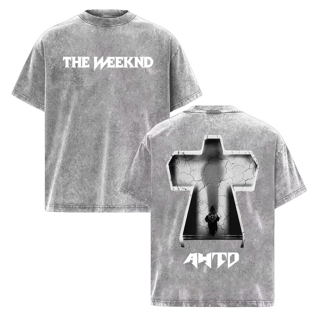 The Weeknd "one of The Girls" Letters Print T-Shirt Men Women Hip Hop Vintage Washed T-shirts High Quality Casual Cotton T Shirt