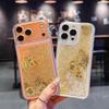 iPhone 14 Pro Max Quicksand Gold Foil God of Wealth Case