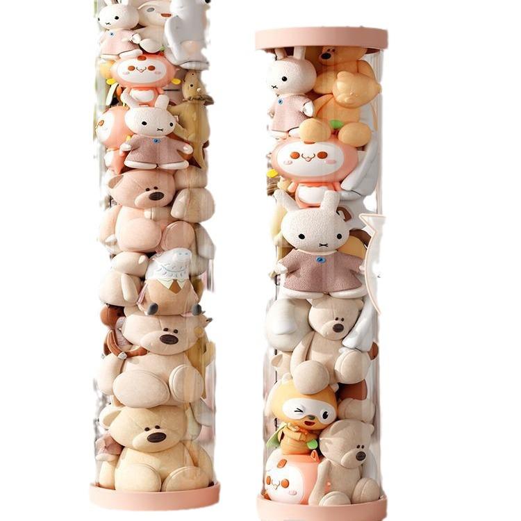 Large Capacity Children's Plush Toy Storage Bin with Wheels & Zipper