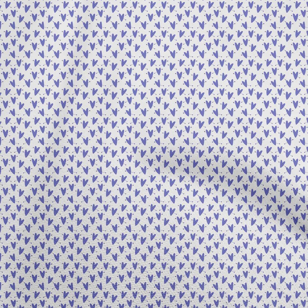 oneOone Cotton Flex Blue Fabric Valentine Diy Clothing Quilting Fabric Print Fabric By Yard 40 Inch