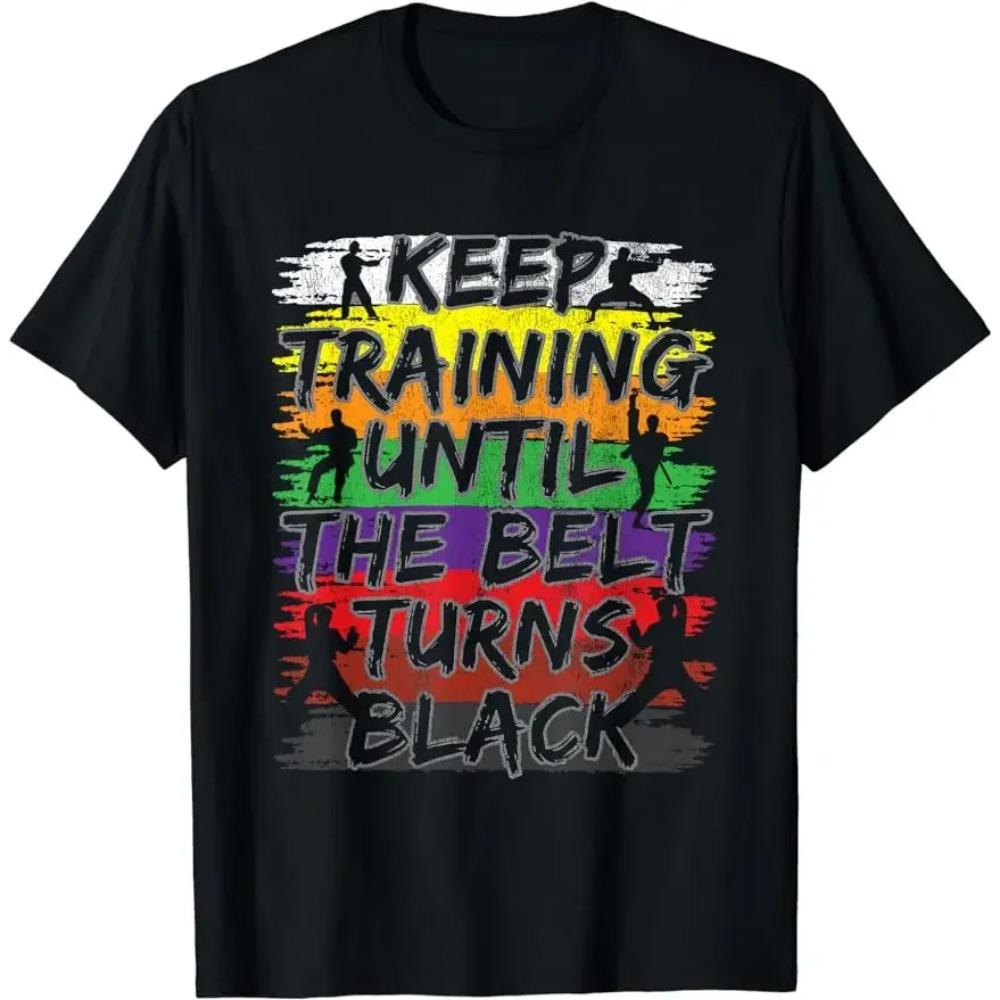 Stile Unisex Camicie Per Donna Uomo Classico Magliette A Maniche Corte Karate Taekwondo Ragazza Donna Karate Kick Tshirt