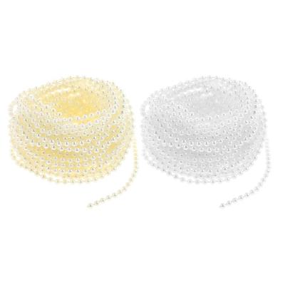 75m roll Grinding Pearl Wire Beads Garland String DIY Wedding Decoration 3-8MM