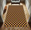 Black White Checkerboard Rug  Modern Chessboard Pattern Carpet  Gamer Room Rug  Retro Checkered Floor Decoration Rug