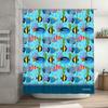 Blue Coral Fish Shower Curtain Ocean Life Pattern Bath Decoration Waterproof Fabric Decorative Bathroom Accessories For Home Liv