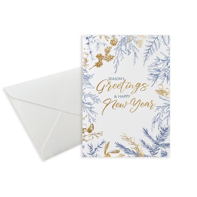 Custom Christmas & Thanksgiving Greeting Card: Creative Folded Hot Stamping Design