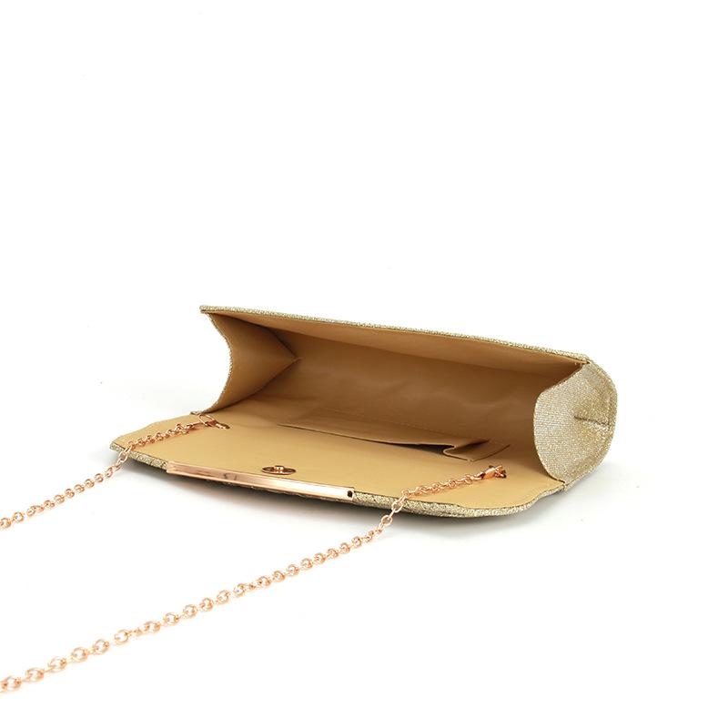 Women's Pleated Evening Clutch: Chain Crossbody Party Handbag & Wedding Makeup Bag