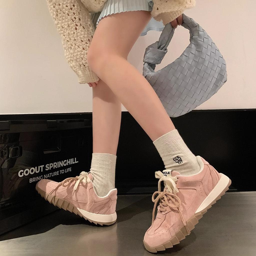 Soft Leather German Training Shoes Women's Retro 2025 Spring and Autumn New Lightweight Soft Sole Versatile Jogging Sports and Leisure Forrest Gump