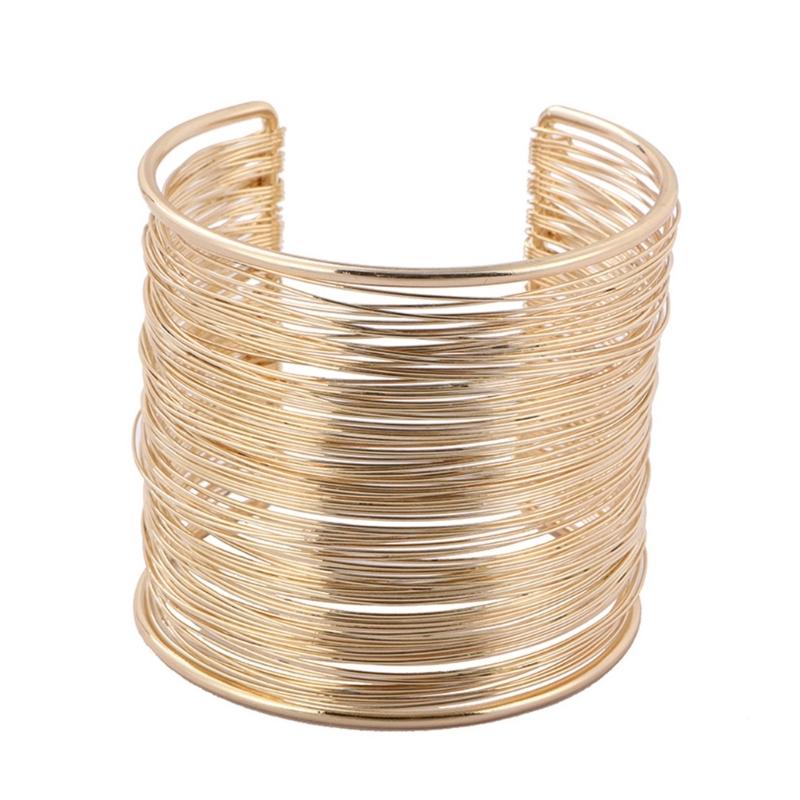 Alloy Spiral Armband Swirl Upper Arm Cuff Armlet Bangle Bracelet Egyptian Costume Accessory for Women Gold Silver Color