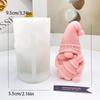 1PC Bart Zwerg Weihnachten Baum Kerze Formen Halten Schneeflocke Santa Claus Gips Seife Silikon Formen Menschliches Schokolade Geschenk Party Decor