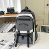 Schoolbag new trendy cool backpack large capacity male contrasting color versatile junior high school student schoolbag female casual backpack