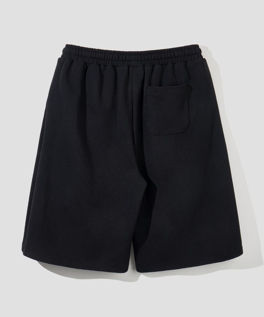 AGOD Side Tuck Sweat Bermuda Pants [Black]