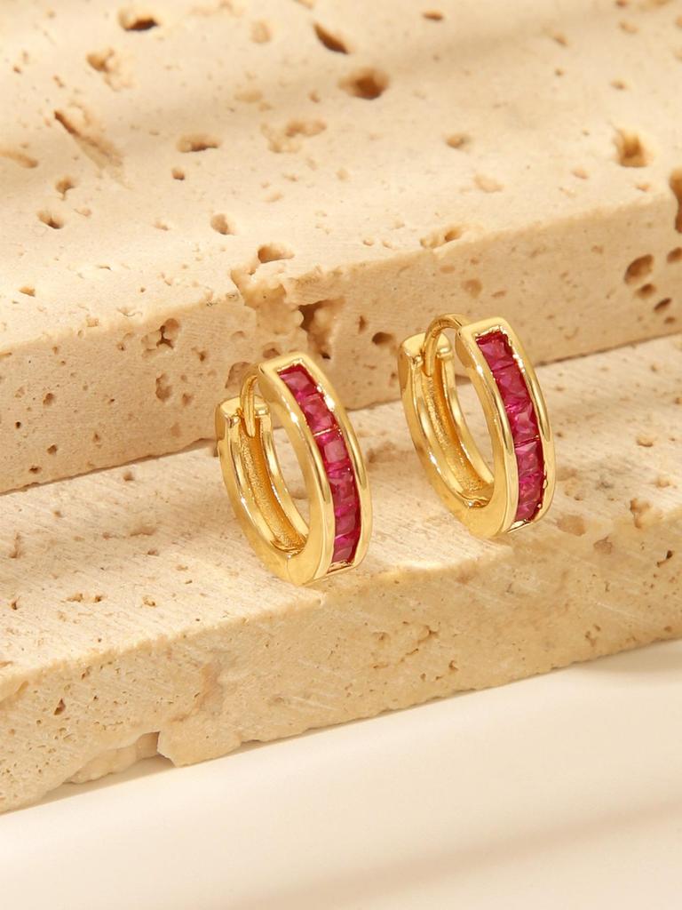 18K Gold Plated Geometric Zircon Ear Cuffs - Luxury Minimalist Women's Earrings