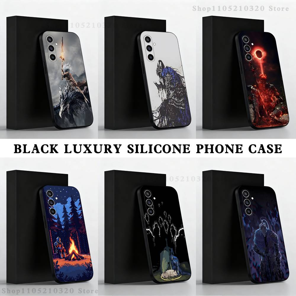 D-Dark S-Souls Game Phone Case For Samsung S 25,24,23,22,30,21,10,9,Ultra,Plus,Lite,FE,4,5 G Black Soft Case