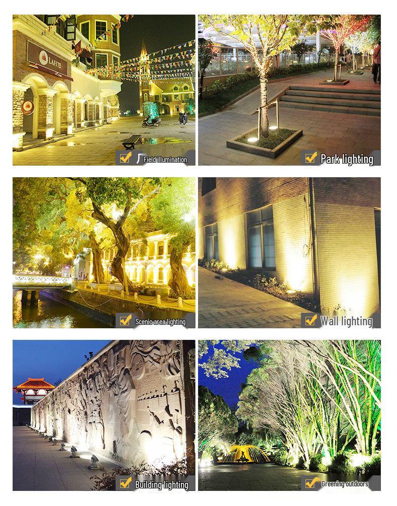Low Voltage 12V-24V Outdoor LED In-Ground Light: Waterproof, Stainless Steel for Parks and Courtyards