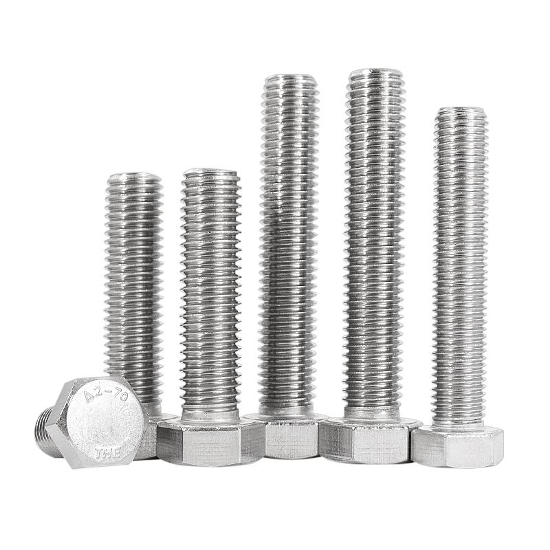 HK-20 304 Stainless Steel DIN933 Full Thread Hex Bolts