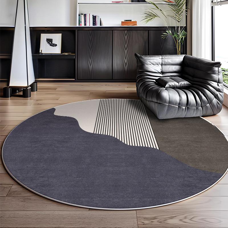 Modern Geometric Circular Carpet Luxury Office Chair Floor Mat for Spacious Living Room Sofa Carpet Home Decoration