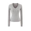 American Girl V-Neck College Style Slim Cable Knit Sweater