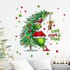 Yovkky Merry Christmas Wall Decals Stickers, Xmas Tree Max Dog 2026 New Year Bedroom Decor Home Kitchen Decorations, Winter Holiday Red Green Polka