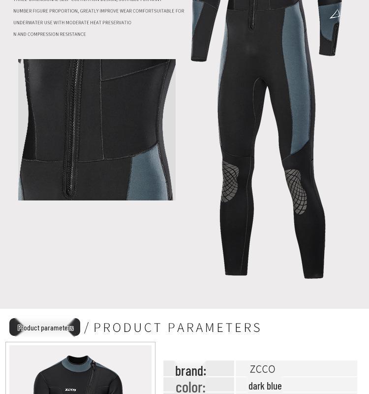 ZCCO 5mm Herren Ganzkörper-Neoprenanzug: Warmer Taucher-, Winterbade-, Surf-, Schnorchelanzug
