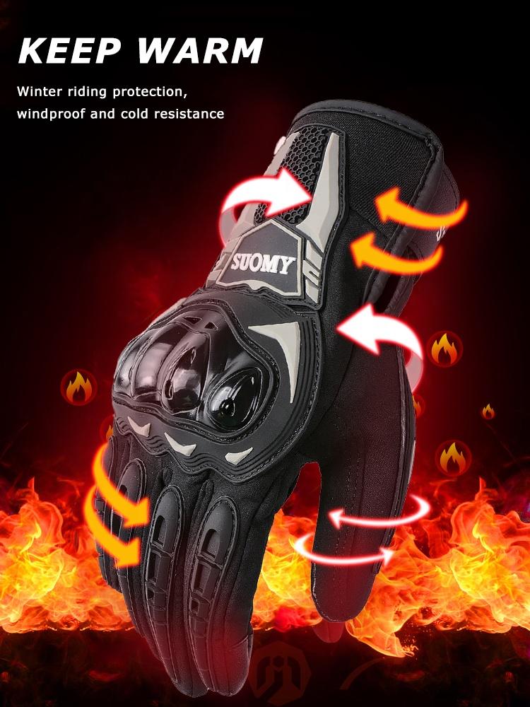 SUOMY Motorradhandschuhe Winddicht Wasserdicht Guantes Moto Herren Motorrad Rennsport Handschuhe Touchscreen Motocross Handschuhe Winter
