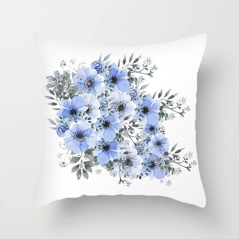 Household Sofa Large Backrest Plant Flowers Small Fresh Decoration Bedside Pillow Cover