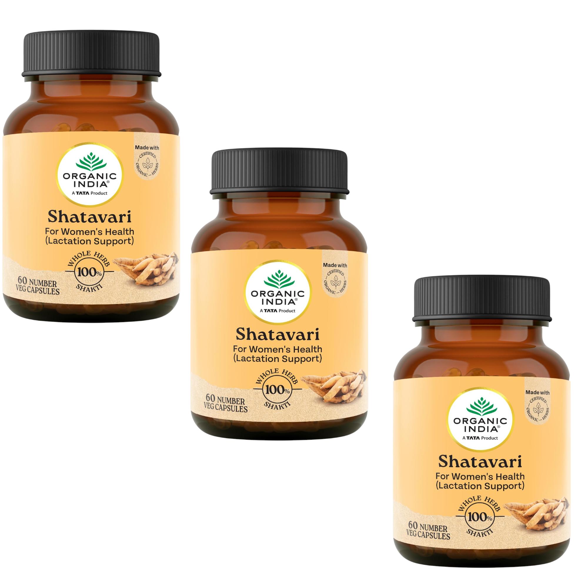 

Organic India Shatavari 60 Veg Capsules Pack of 3 Women Health Hormonal Balance Supplement