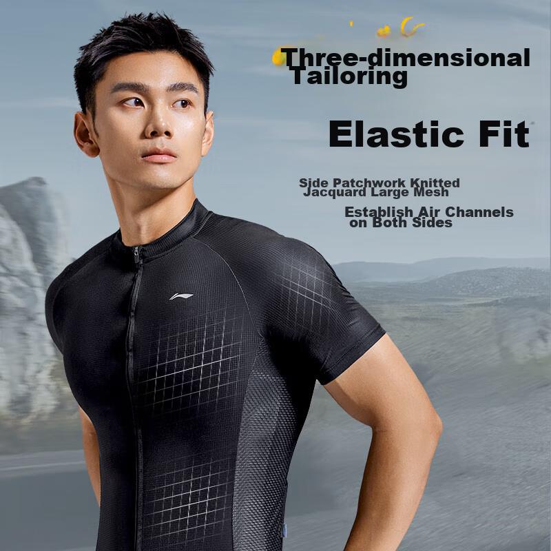 Cycling Jersey Short-Sleeve Top for Men, Summer Bicycle Quick-Dry Short-Sleeve Breathable Sweat-Wicking Road Mountain Bike Racing Jersey