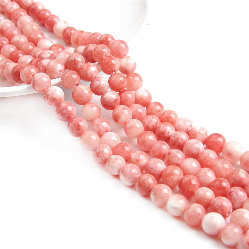 Přírodní barevné kulaté korálky Volné kulaté korálky pro výrobu šperků DIY náramek náhrdelník náušnice příslušenství