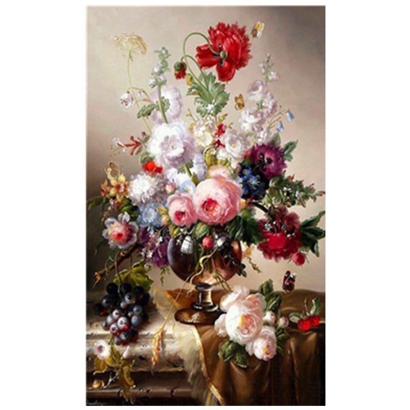 30X40CM 5D Diy Diamond Painting Various Flowers Embroidery Cross Stitch Home Decor Handmade Gift