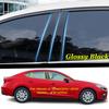 Car TPU/Glossy Mirror Pillar Post Cover For Mazda 3 Mazda3 Axela 2014 2015 2016 2017 2018  Door Trim Window Sticker 10pcs