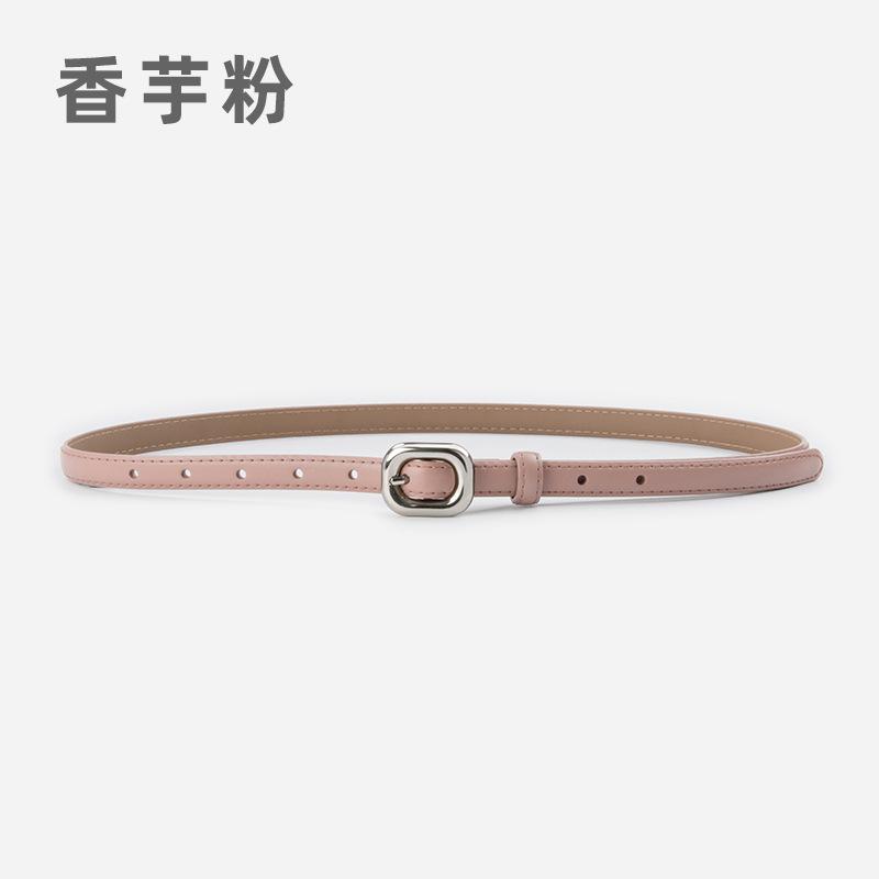 Four Seasons Available New Leather Women'S Thin Belt Leather Versatile Fashion Women'S Simple Jeans Women'S Belt