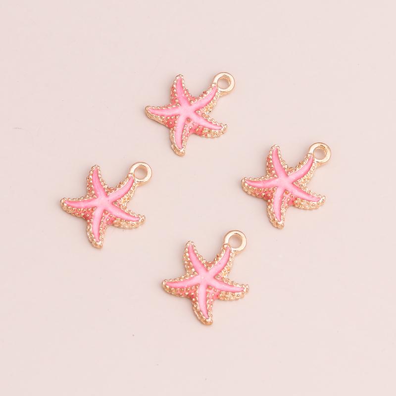 10pcs Cute Marine Life Charms for Jewelry Making Enamel Starfish Shell Mermaid Charms Pendants for DIY Necklaces Earrings Gifts