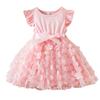 Prinzessinnen-Mädchenkleid mit Schmetterlings-Netz-Tüll für Geburtstag und Sommer für Kleinkinder