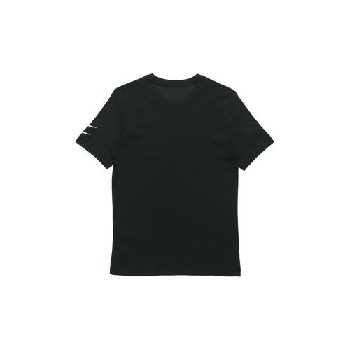 Nike double swoosh letter logo printed short sleeve T-shirt for men, black