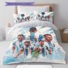 Argentina National Football Team Pattern Bedding,Quilt Set Quilt Cover Pillowcase Home Birthday Gift(1 * duvet cover + 2 * pillowcase, without core)
