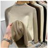 Autumn Winter Long Sleeve Semi-turtleneck Knitted Sweater Women Fashion Elegant Bottoming Shirt Pullover Warm Inner Loose Simple Top Basic Clothing