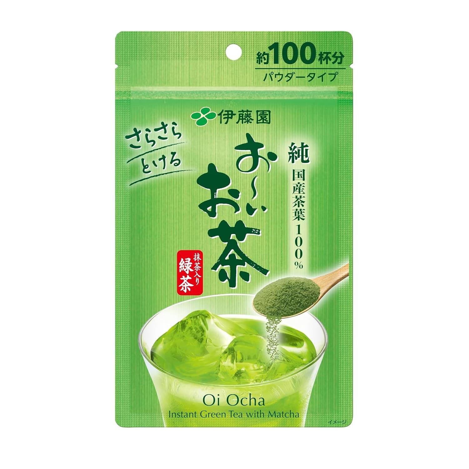 Itoen Oi Ocha Matcha-iri Ryokucha Powder 80g Zip Lock Bag Type