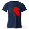 Japanese Anime Neon Genesis Evangelion Pure Cotton ShortSleeve Peripheral   Unisex Street Casual Loose Plus Size TShirt Top