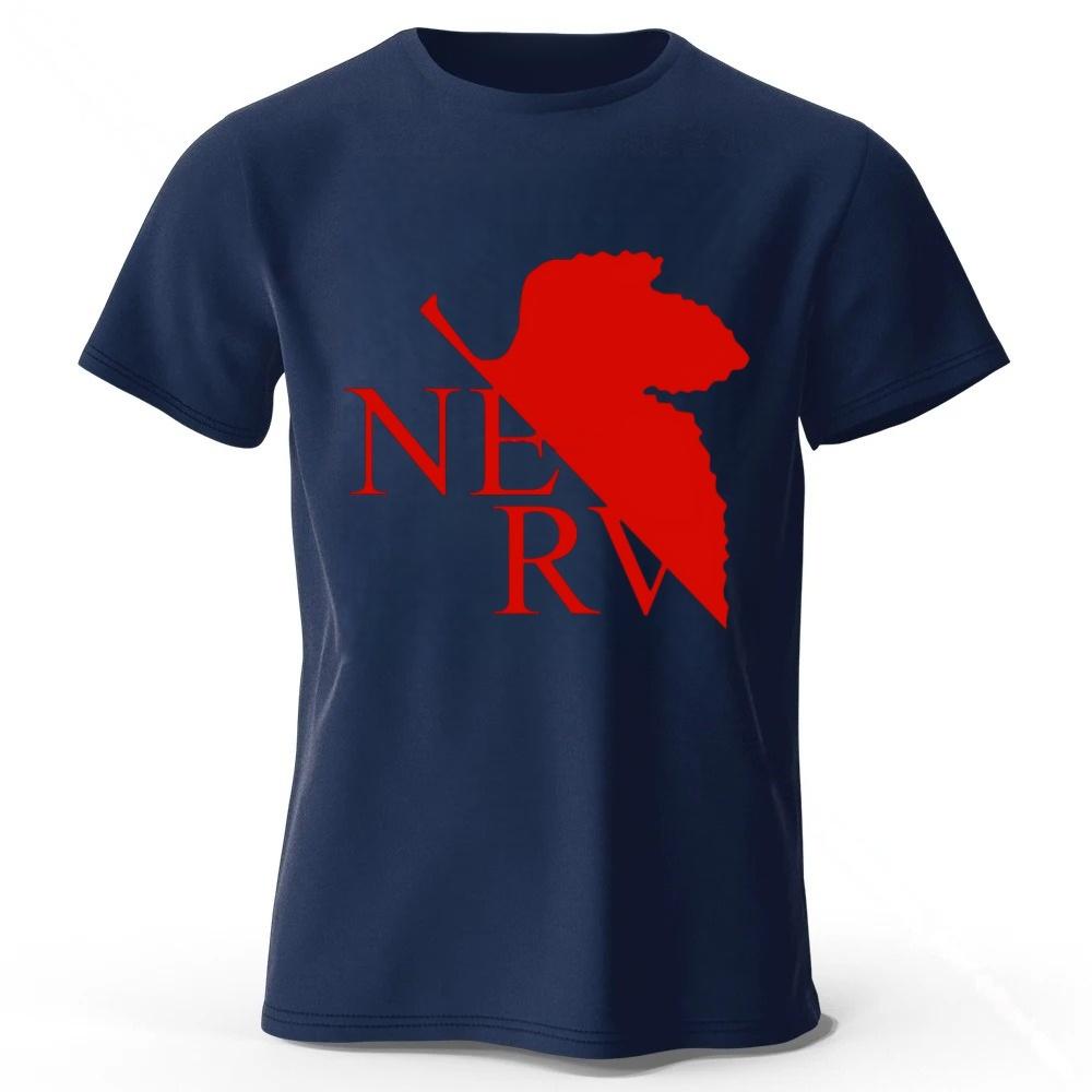 Japanese Anime Neon Genesis Evangelion Pure Cotton ShortSleeve Peripheral   Unisex Street Casual Loose Plus Size TShirt Top