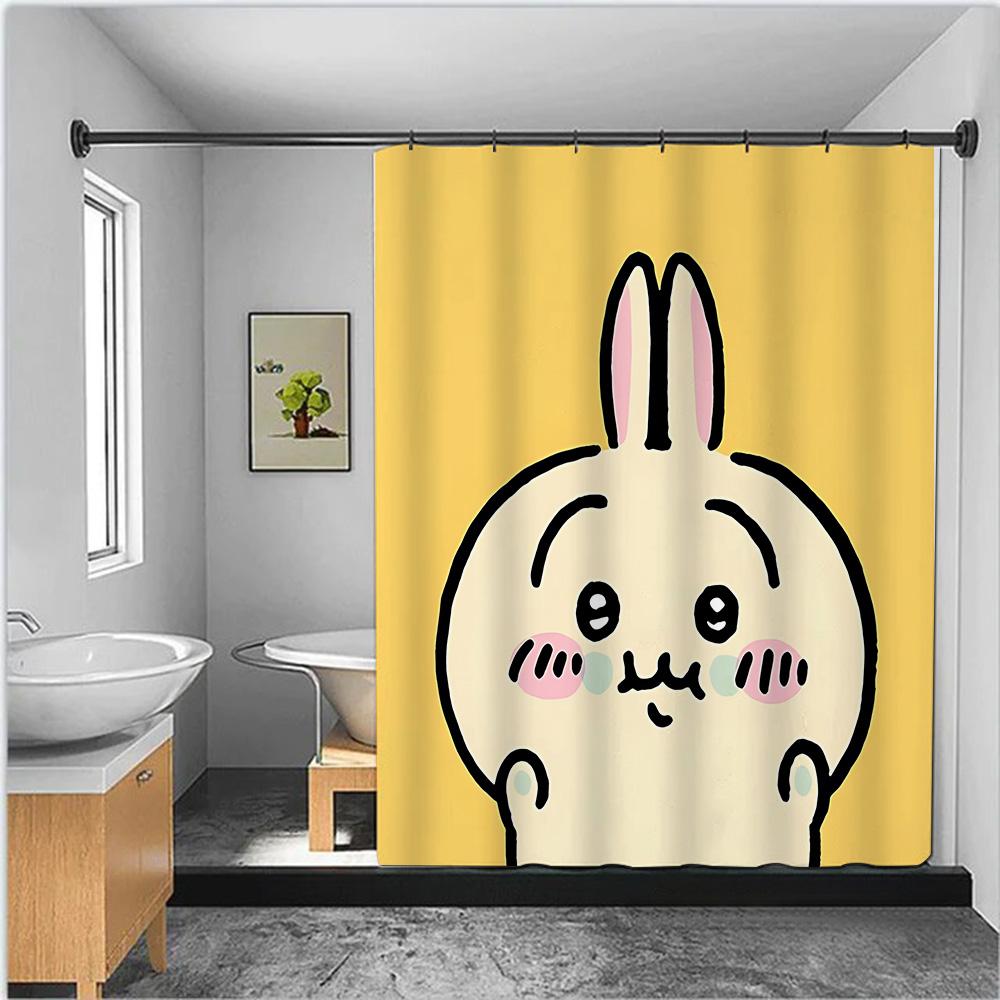 Shower Amine Chiikawas Curtain Waterproof Polyester Fabric Paint Colorful Bath Curtains Home Bathroom Decor Curtain With Hook