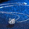 Kitty Cat Necklace Female Niche Design Beating Heart Clavicle Chain