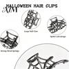 Skeleton Hand Hair Clip 3Pcs Halloween Claw Clip, Hollow Spider Web Ghost Alloy Clamp Non Slip Clamp, Gothic Accessories for Women Large Clips