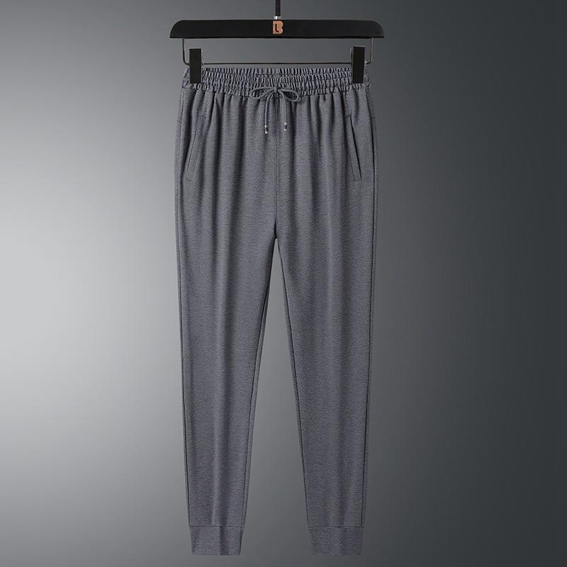 Spring and Autumn Men's Casual Sports Pants Thin Slim-fit Tie-Toe Straight Sweatpants