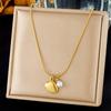 Fashion Ocean Pendant Necklace Gold Starfish Shell Drop Oil Butterfly Multi Element Accessory