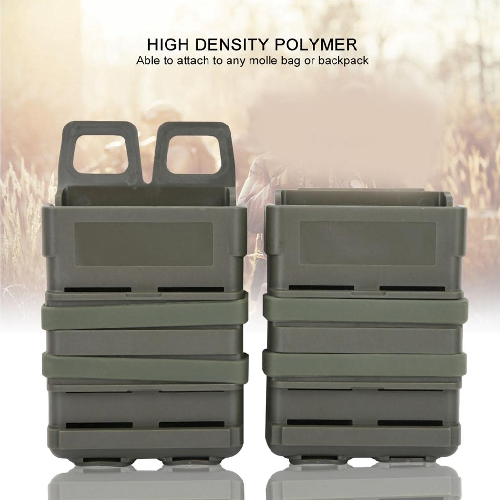 Portable Mag Fast Attach Pouch Molle System Module Double Ammo Holder Carrier Army Green