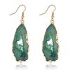 Retro cluster crystal stud earrings, candy-colored water drop earrings for women