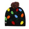 Cross-border Hot-selling Adult Winter Christmas Series Wool Hat LED Lighting Warm Knitted Hat Scarf Set Wholesale